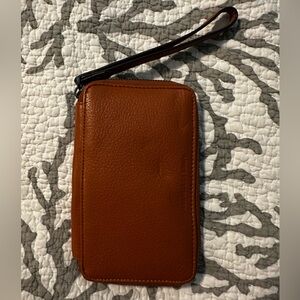 Aimee Kestenberg Brown Wristlet Clutch